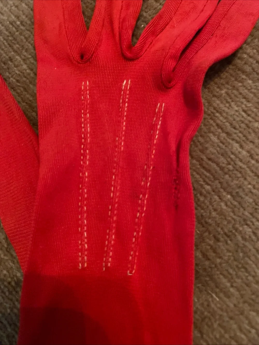 Vintage 50/60’s Red Opera-Length Evening Gloves for Women